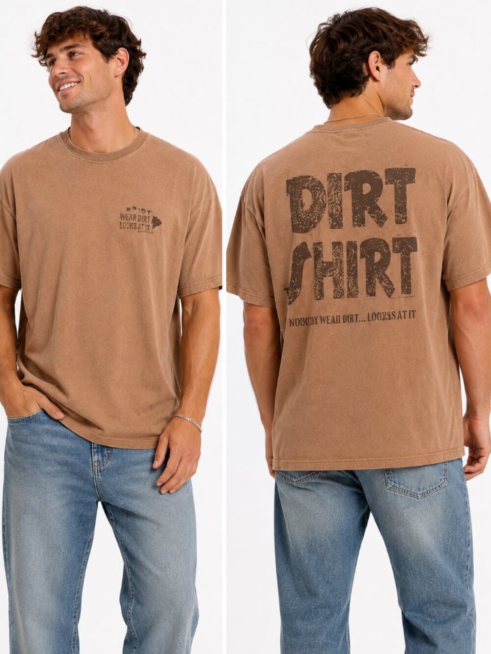 Vintage Dirt Shirt Graphic T-Shirt Men's Large Peach Hawaii Tourist Cotton Tee